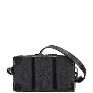 Louis Vuitton Soft Trunk Wallet Shoulder Bag Noir Black Taurillon Leather